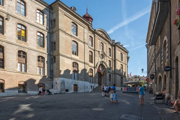 GENEVA, SWitzERLAND - 18 Haziran 2023: İsviçre 'nin Cenevre kentinin Panorama' sı