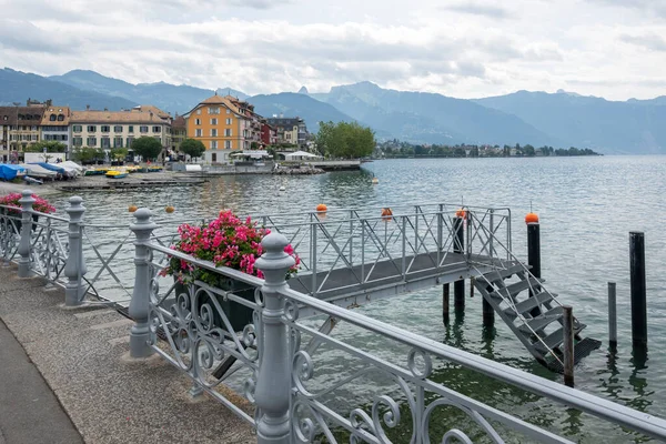 Vevey Suisse Juin 2023 Paysage Estival Ville Vevey Lac Léman — Photo