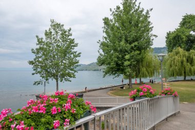 VEVEY, SWitzERLAND - 19 Haziran 2023: Vevey Kantonu, Vaud, İsviçre