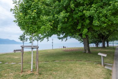 VEVEY, SWitzERLAND - 19 Haziran 2023: Vevey Kantonu, Vaud, İsviçre