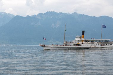 VEVEY, SWitzERLAND - 19 Haziran 2023: Vevey Kantonu, Vaud, İsviçre