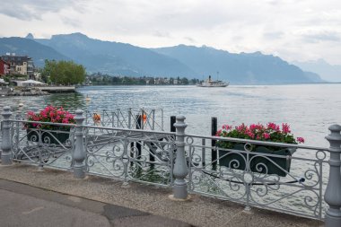 VEVEY, SWitzERLAND - 19 Haziran 2023: Vevey Kantonu, Vaud, İsviçre