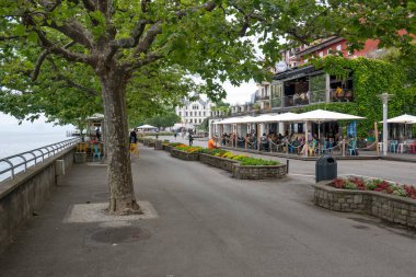 VEVEY, SWitzERLAND - 19 Haziran 2023: Vevey Kantonu, Vaud, İsviçre