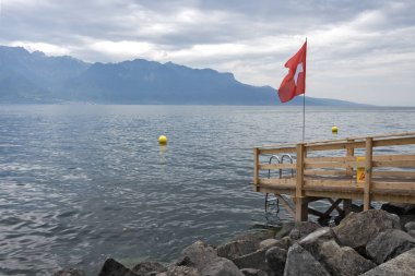 VEVEY, SWitzERLAND - 19 Haziran 2023: Vevey Kantonu, Vaud, İsviçre
