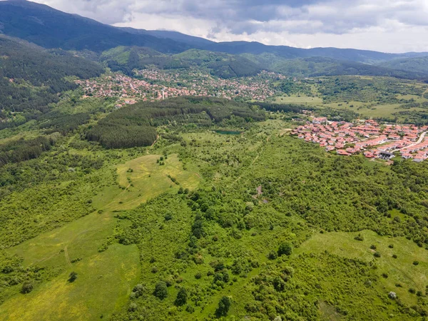 Incredibile Vista Aerea Della Montagna Vitosha Vicino Villaggio Rudartsi Regione — Foto Stock