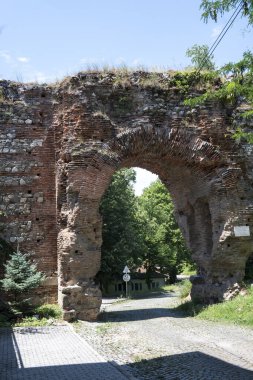 Ruins of Roman fortifications in ancient city of Diocletianopolis, town of Hisarya, Plovdiv Region, Bulgaria