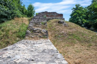Ruins of Roman fortifications in ancient city of Diocletianopolis, town of Hisarya, Plovdiv Region, Bulgaria