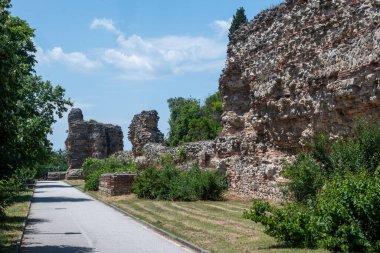 Ruins of Roman fortifications in ancient city of Diocletianopolis, town of Hisarya, Plovdiv Region, Bulgaria