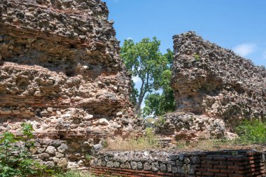 Ruins of Roman fortifications in ancient city of Diocletianopolis, town of Hisarya, Plovdiv Region, Bulgaria