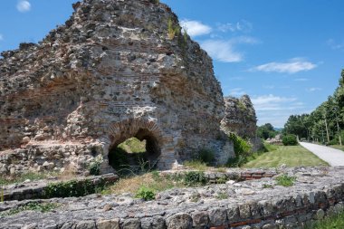 Ruins of Roman fortifications in ancient city of Diocletianopolis, town of Hisarya, Plovdiv Region, Bulgaria