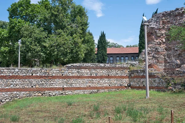 Ruiny Rzymskich Fortyfikacji Starożytnym Mieście Dioklecjana Miasto Hisarya Obwód Płowdiwski — Zdjęcie stockowe