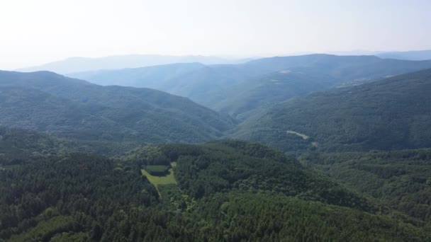 Aerial Summer View Koprivkite Area Rhodopes Mountain Plovdiv Region Bulgaria — Αρχείο Βίντεο