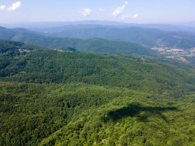 Bulgaristan 'ın Pernik Bölgesi, Kamenititsa zirvesi yakınlarındaki Erul Dağı' nın İnanılmaz Yaz Manzarası