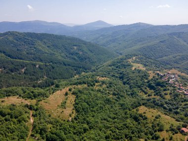 Bulgaristan 'ın Pernik Bölgesi, Kamenititsa zirvesi yakınlarındaki Erul Dağı' nın İnanılmaz Yaz Manzarası
