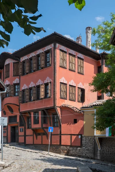Plovdiv Bulgaria May 2023 Typical Street Houses Old Town City — Stock Photo, Image