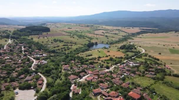 Veduta Aerea Del Villaggio Zheravna Con Case Ottocentesche Regione Sliven — Video Stock