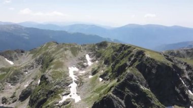 Aerial summer view of Rila Mountain near Malyovitsa peak, Bulgaria