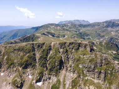 Aerial summer view of Rila Mountain near Malyovitsa peak, Bulgaria