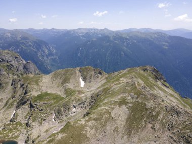 Aerial summer view of Rila Mountain near Malyovitsa peak, Bulgaria