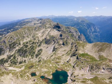 Aerial summer view of Rila Mountain near Malyovitsa peak, Bulgaria