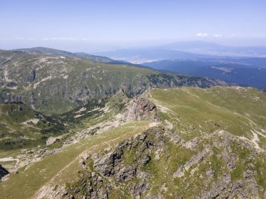 Aerial summer view of Rila Mountain near Malyovitsa peak, Bulgaria