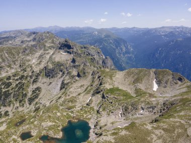 Aerial summer view of Rila Mountain near Malyovitsa peak, Bulgaria