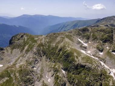 Aerial summer view of Rila Mountain near Malyovitsa peak, Bulgaria
