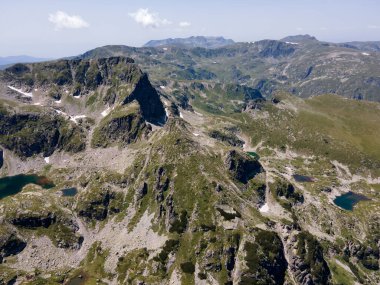 Aerial summer view of Rila Mountain near Malyovitsa peak, Bulgaria
