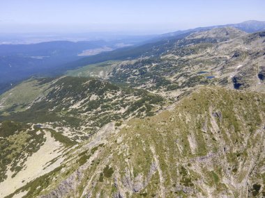 Aerial summer view of Rila Mountain near Malyovitsa peak, Bulgaria