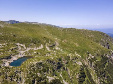 Aerial summer view of Rila Mountain near Malyovitsa peak, Bulgaria