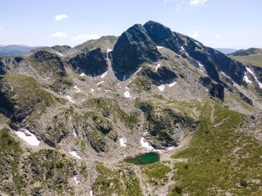 Aerial summer view of Rila Mountain near Malyovitsa peak, Bulgaria
