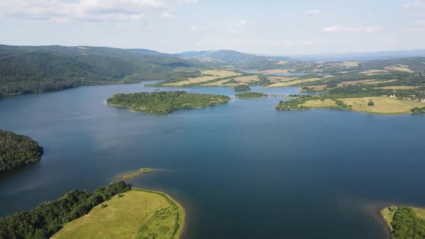 Yovkovtsi Reservoir Veliko Tarnovo Bölgesi Bulgaristan — Stok video