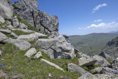 Bulgaristan 'ın Kalin zirvesi yakınlarındaki Rila Dağı' nın İnanılmaz Yaz Manzarası