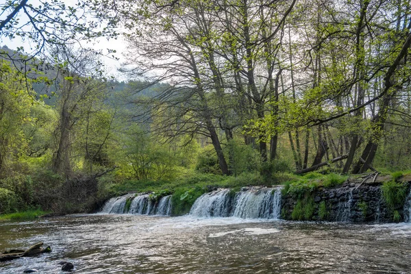 Spring Landscape Iskar River Pancharevo Lake Sofia City Region Болгарія — стокове фото