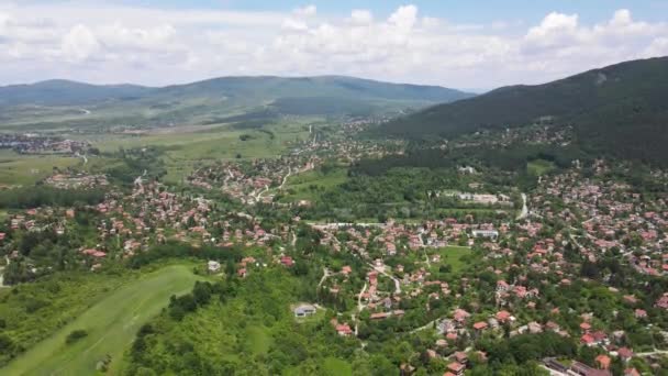 Fantastisk Antenn Utsikt Över Vitosha Mountain Nära Byn Rudartsi Pernik — Stockvideo