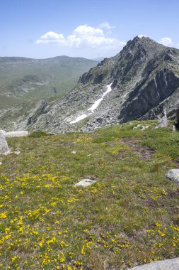 Bulgaristan 'ın Kalin tepeleri yakınlarındaki Rila Dağı' nın İnanılmaz Yaz Manzarası