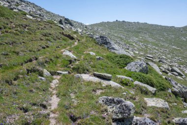 Bulgaristan 'ın Kalin tepeleri yakınlarındaki Rila Dağı' nın İnanılmaz Yaz Manzarası