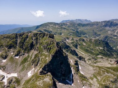 Aerial summer view of Rila Mountain near Malyovitsa peak, Bulgaria