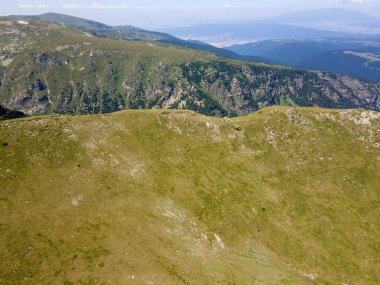 Aerial summer view of Rila Mountain near Malyovitsa peak, Bulgaria