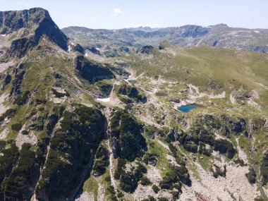 Aerial summer view of Rila Mountain near Malyovitsa peak, Bulgaria