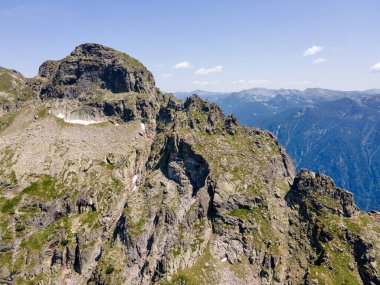 Aerial summer view of Rila Mountain near Malyovitsa peak, Bulgaria