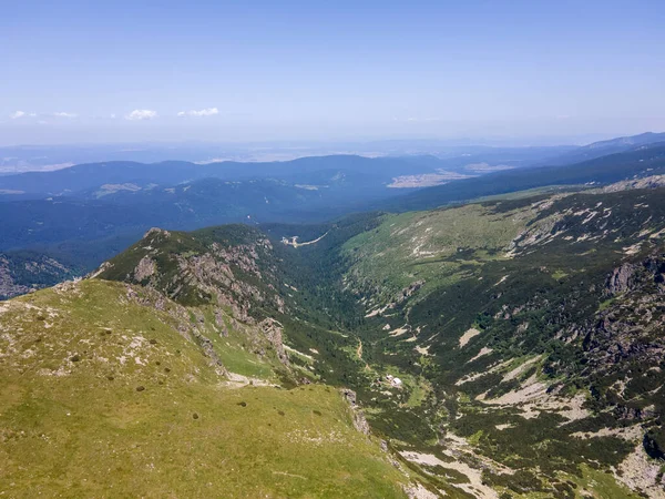 Aerial Summer View Rila Mountain Malyovitsa Peak Bulgaria — 图库照片