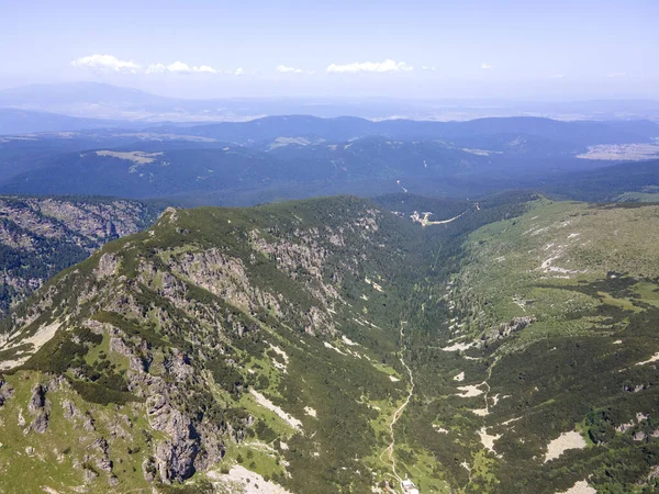 Aerial Summer View Rila Mountain Malyovitsa Peak Bulgaria — Zdjęcie stockowe
