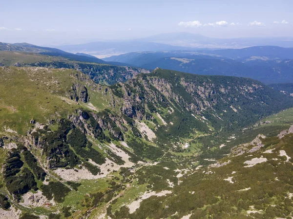 Aerial Summer View Rila Mountain Malyovitsa Peak Bulgaria — Fotografia de Stock