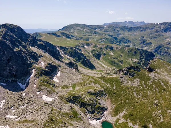 Aerial summer view of Rila Mountain near Malyovitsa peak, Bulgaria