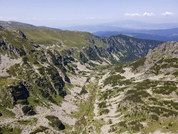 Aerial Summer View Rila Mountain Malyovitsa Peak Bulgaria — Stok Foto