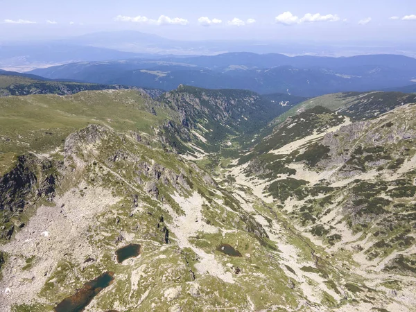 Aerial Summer View Rila Mountain Malyovitsa Peak Bulgaria — Foto Stock