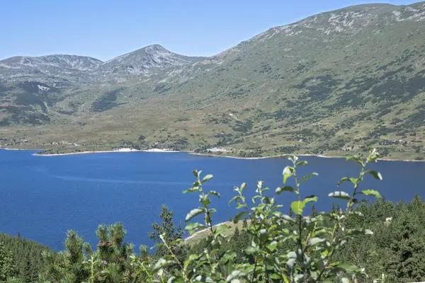 Fantastiskt Sommarlandskap Belmeken Dam Rila Berg Bulgarien — Stockfoto