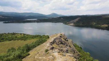 Bulgaristan 'ın Pernik Bölgesi, Pchelina Reservoir havadan görüşü