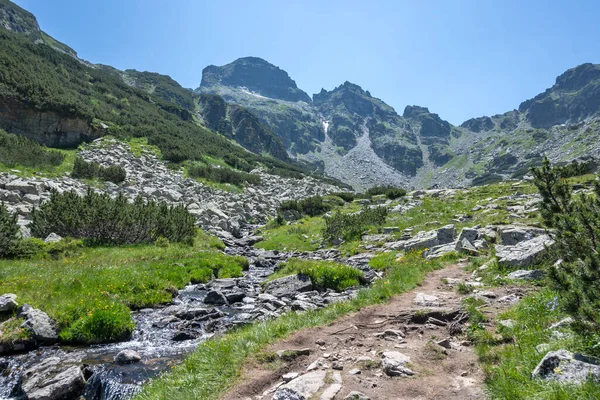 Amazing Summer Landscape Rila Mountain Malyovitsa Hut Bulgaria — 图库照片